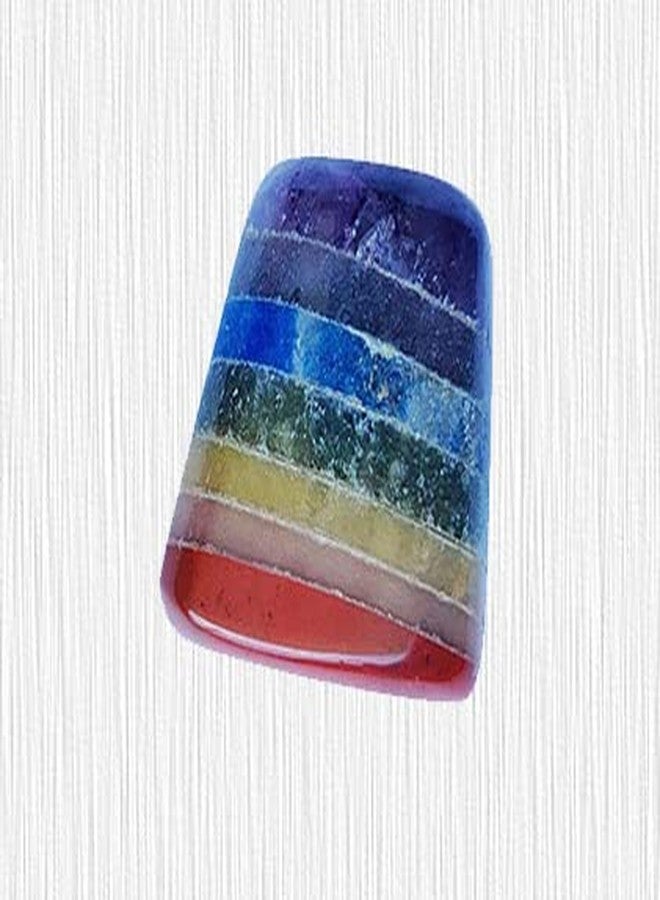 TOI SHOP Seven Chakra Agate Tumble/Pebbles Stone. for Reiki, Crystal, Vastu, Fang Shui Aura, Home Decor, Office Decor, Gifting, Good Luck, showpiece etc. (Seven Chakra, 400 gm) - Image 3